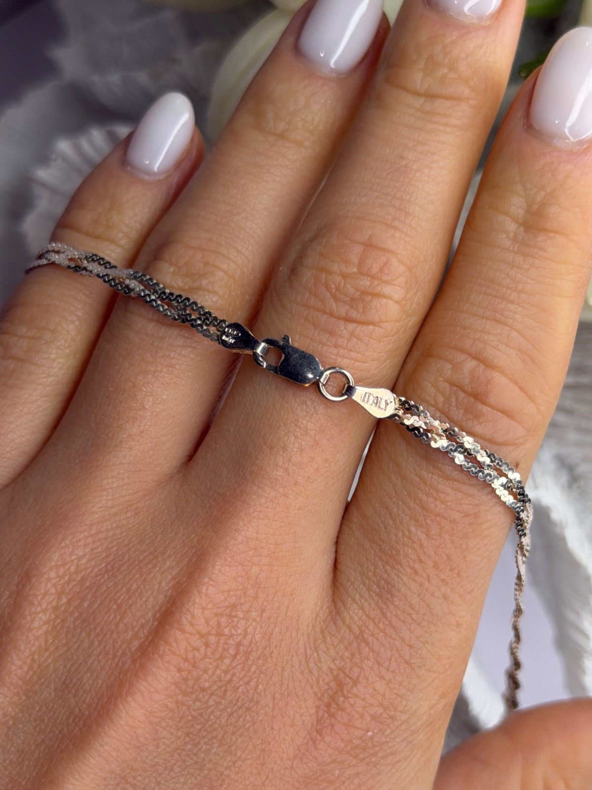 Elegant Italy Milor 925 Sterling Silver Necklace Chain Length 20 in