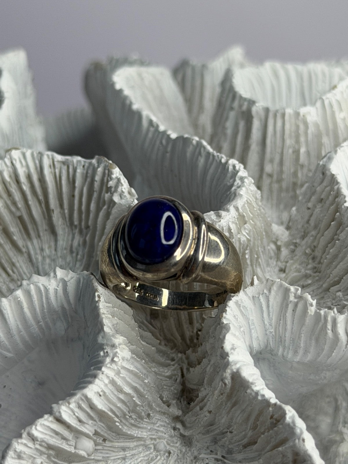 Vintage 925 Sterling Silver Sodalite Ring Size 6