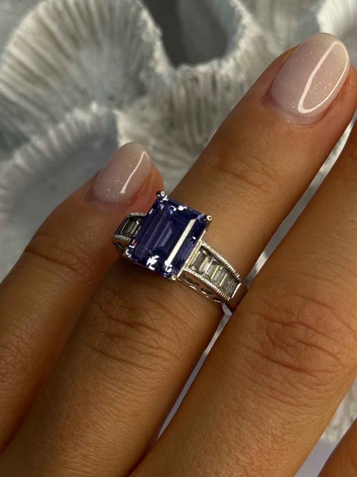 925 Sterling Silver CZ Ring Size 6