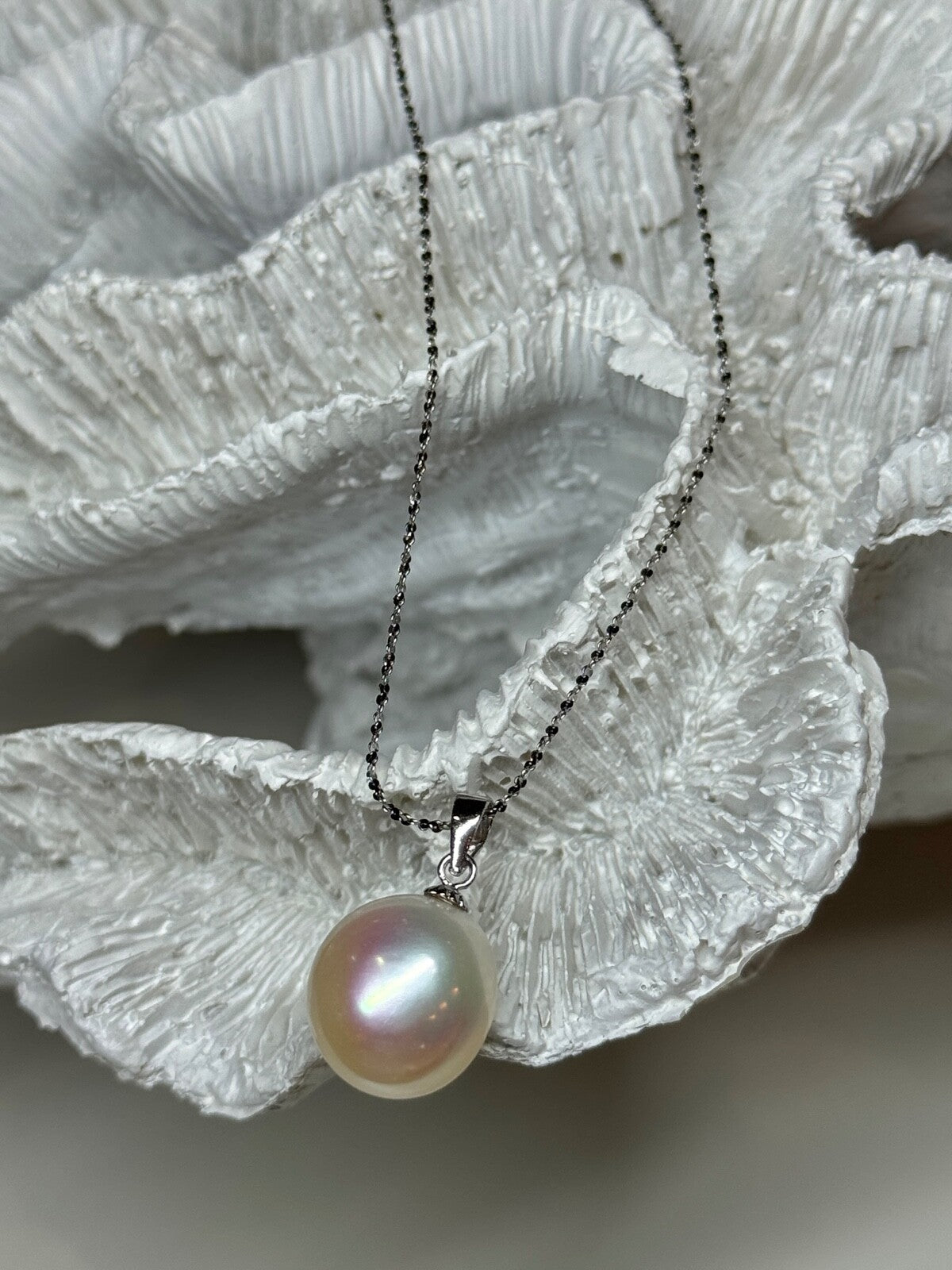 925 Sterling Silver Fresh Water Pearl Necklace Length 18 Inch