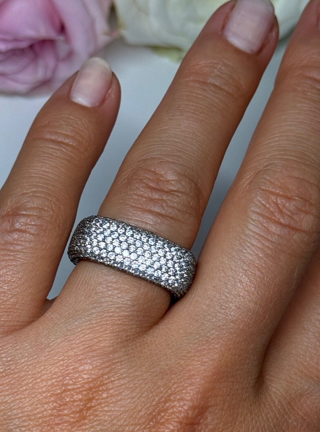 925 Sterling Silver CZ Ring Size 6
