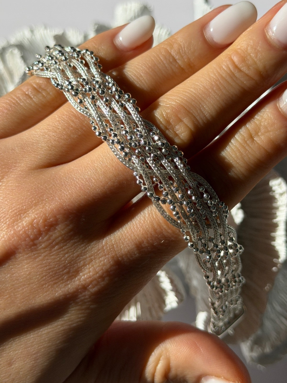 Elegant Italy 925 Sterling Silver Bracelet Size 8
