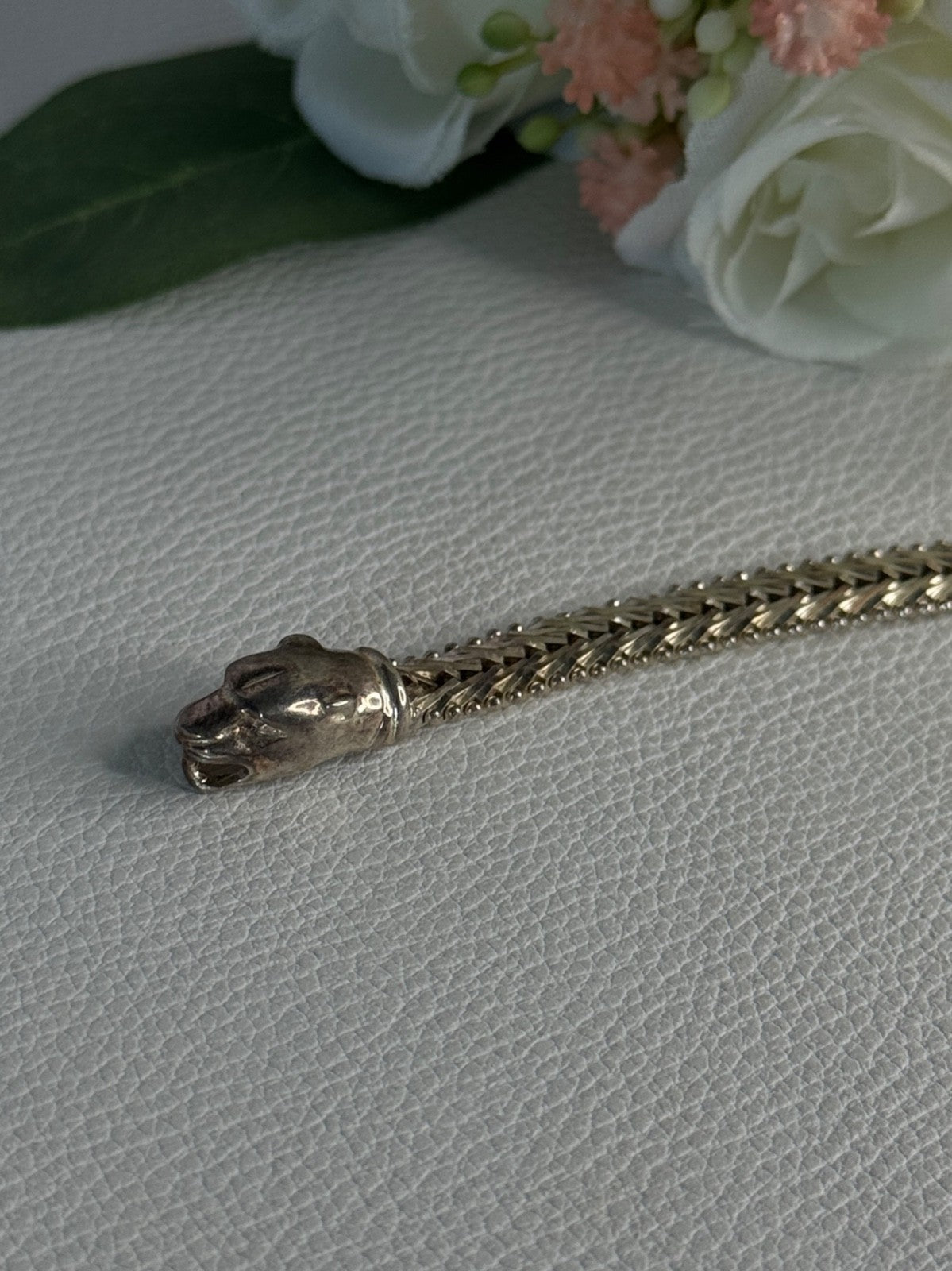 925 Sterling Silver Pantera Bracelet Length 8 Inch
