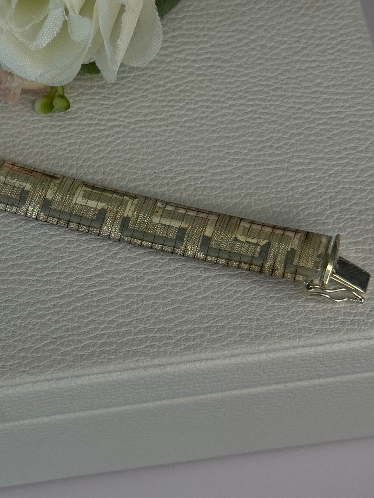 Jcm Italy 925 Sterling Silver Bracelet Length 7.5 Inch