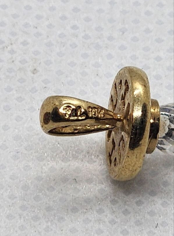 10K Yellow Gold Crystal Swarovski Pendant