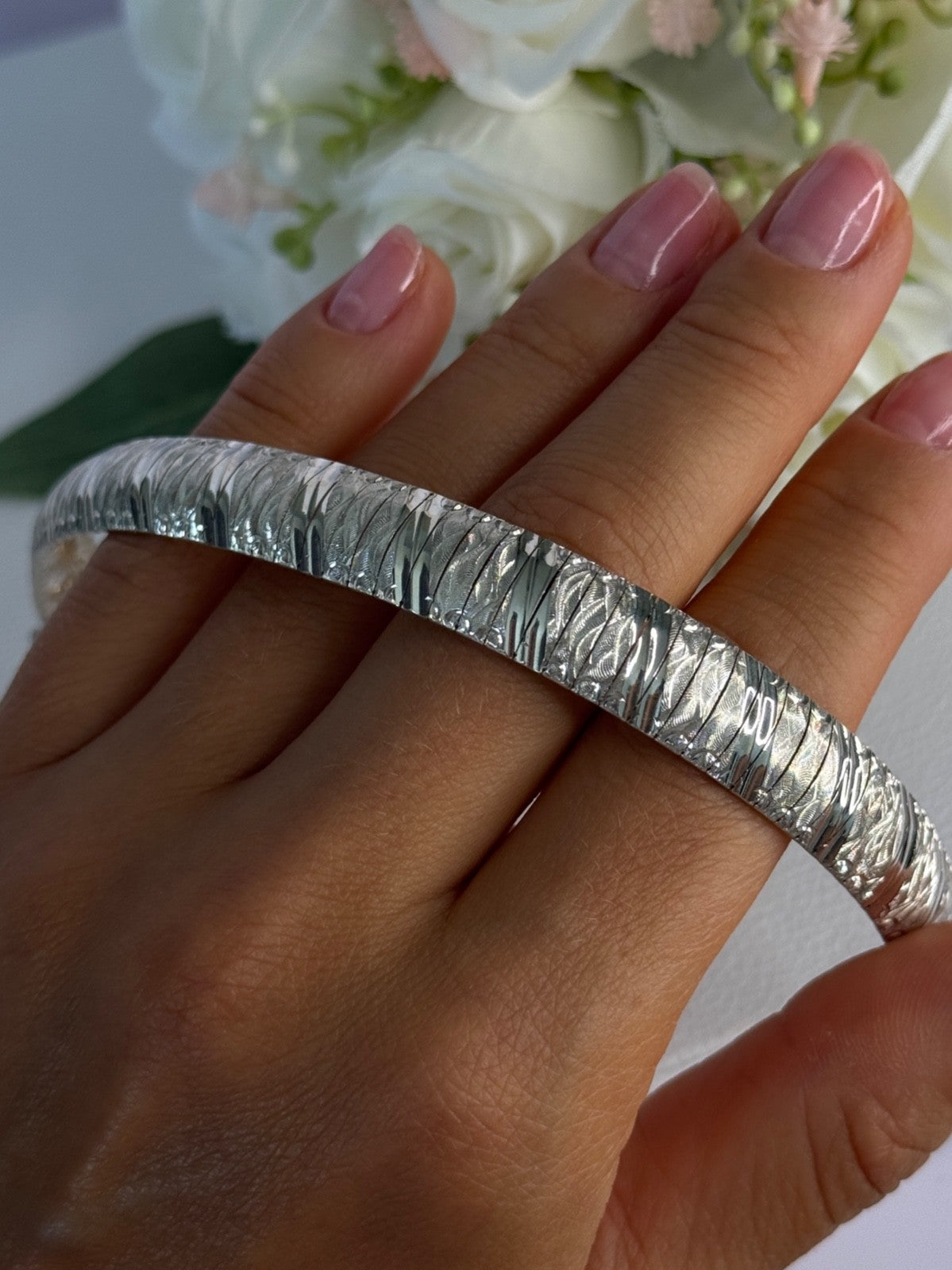 Beautiful Classy Italy 925 Sterling Silver Bracelet Length 7.5 Inch