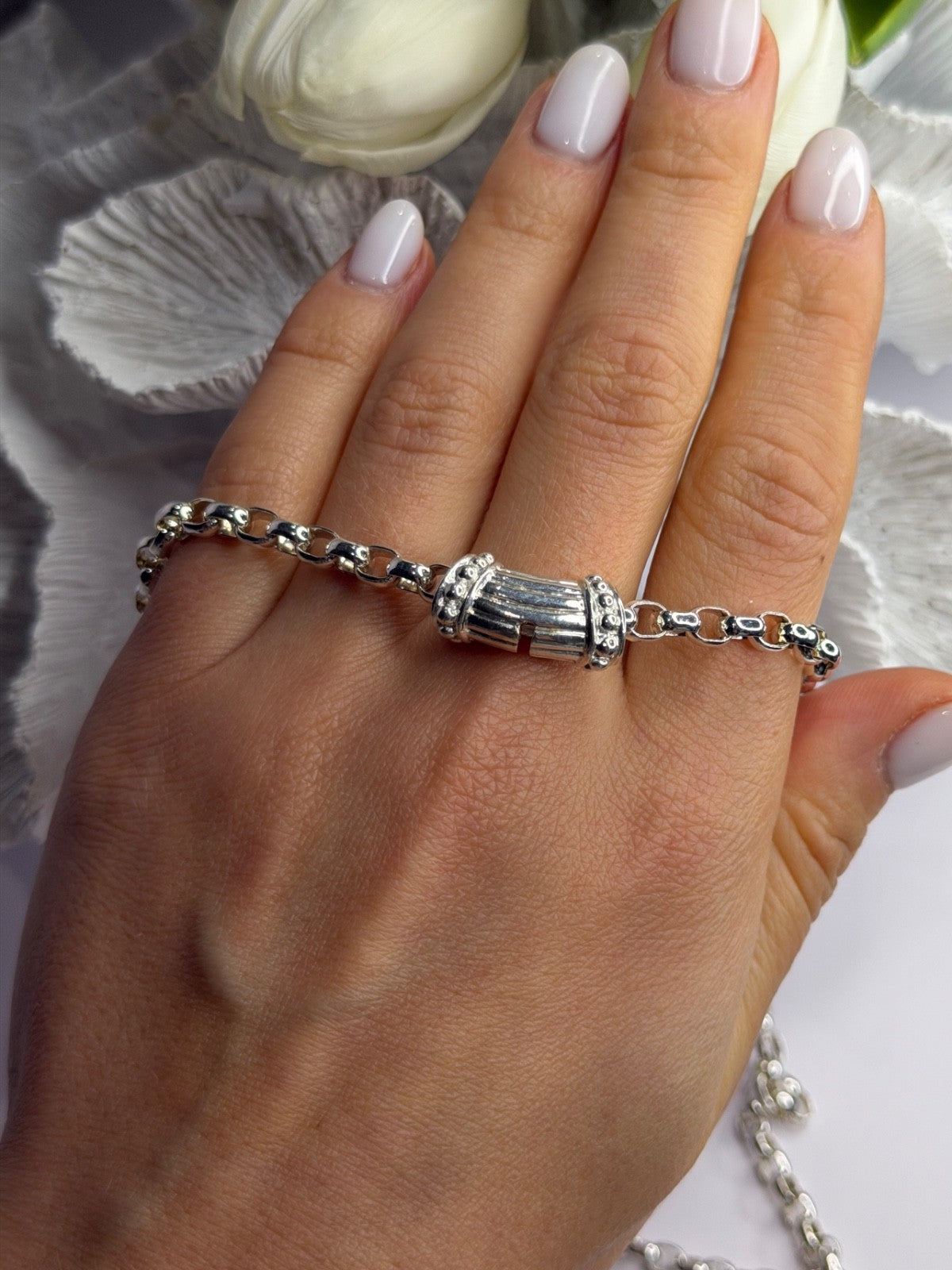 Prochain 925 Sterling Silver Charm Necklace Length 18 in