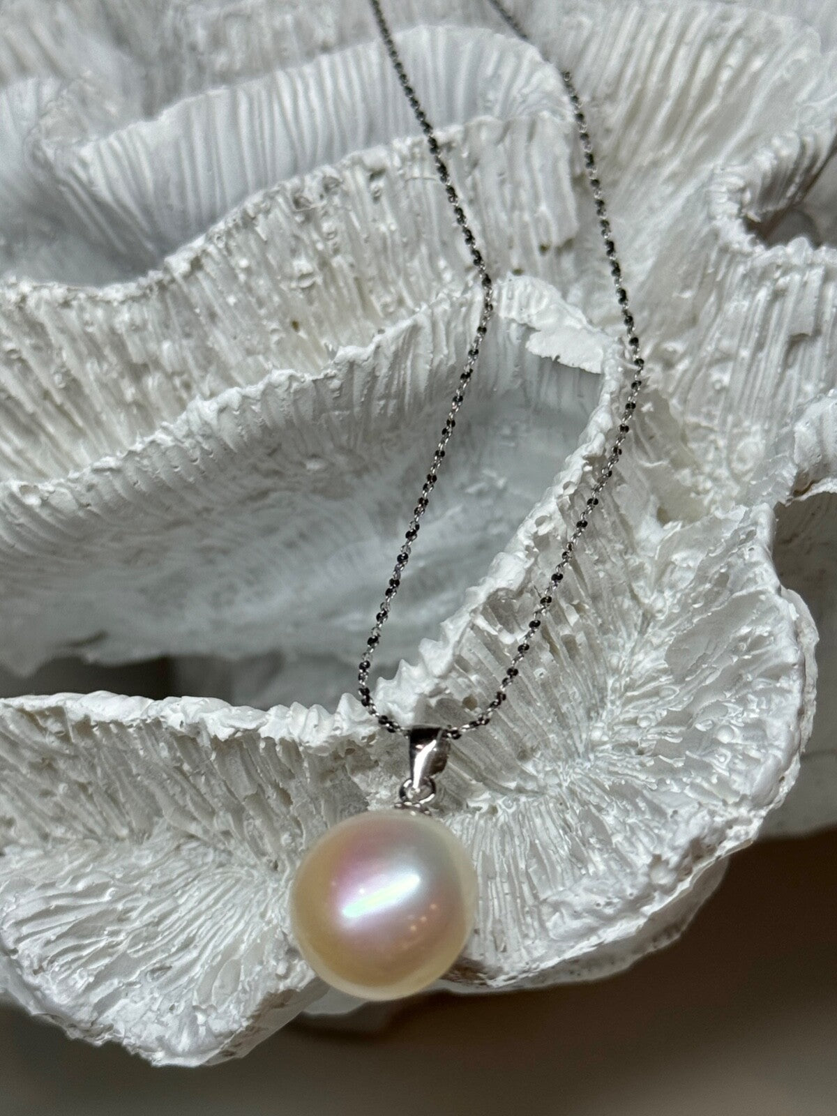 925 Sterling Silver Fresh Water Pearl Necklace Length 18 Inch
