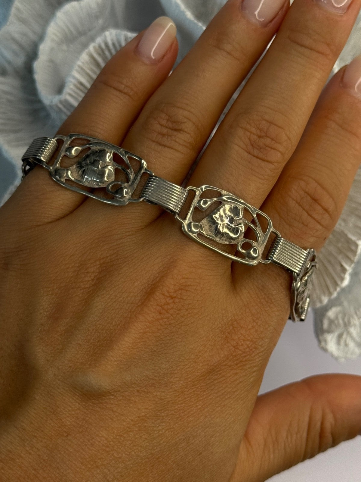 Vintage Dane Craft 925 Sterling Silver Bracelet Size 7.5