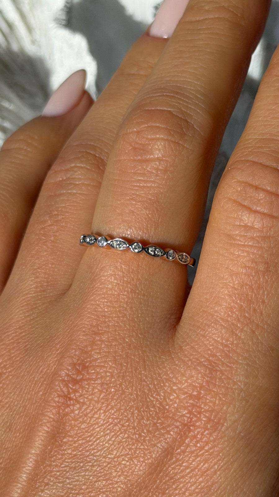 14K Rose Gold Diamond 0.20 ct Ring Size 8