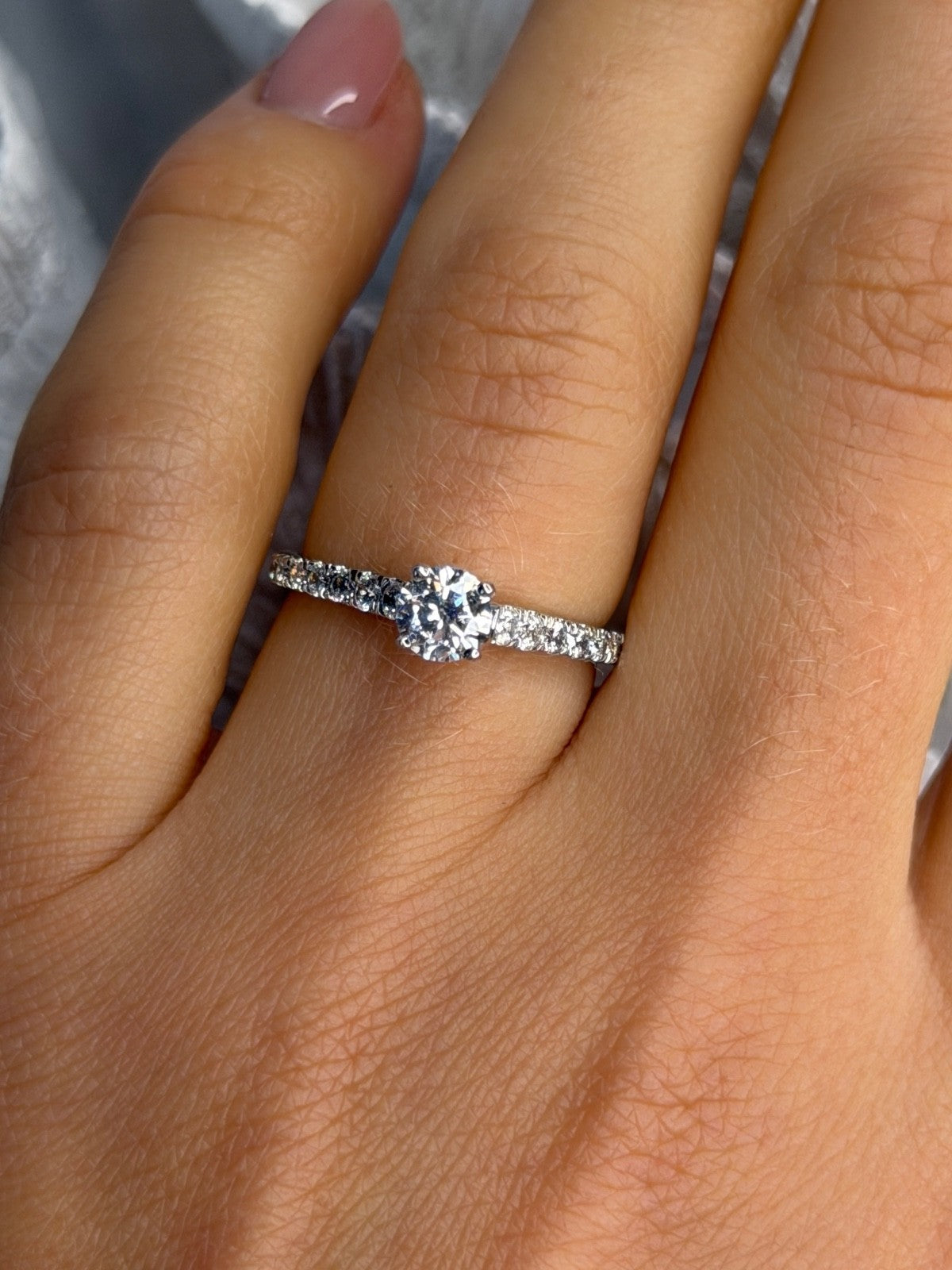 GOC 925 Sterling Silver Cz 0.86 ct Ring Size 7
