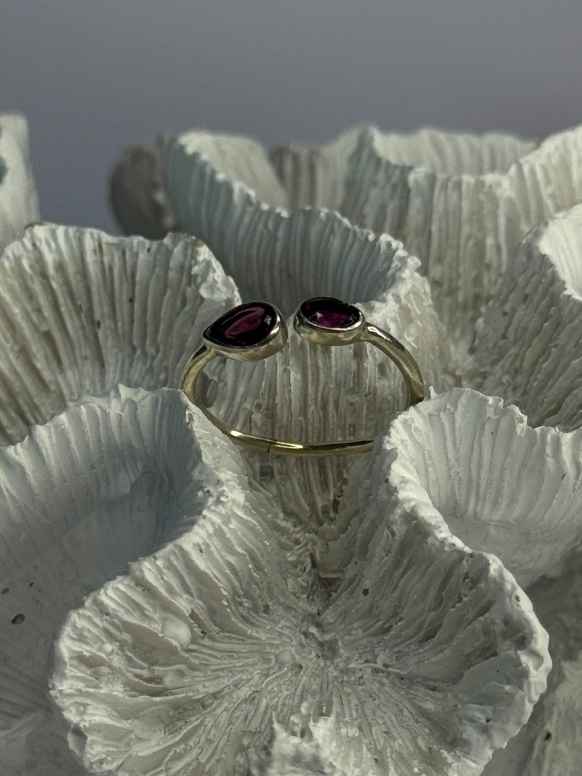 925 Sterling Silver Purple Tourmaline Ring Sizable