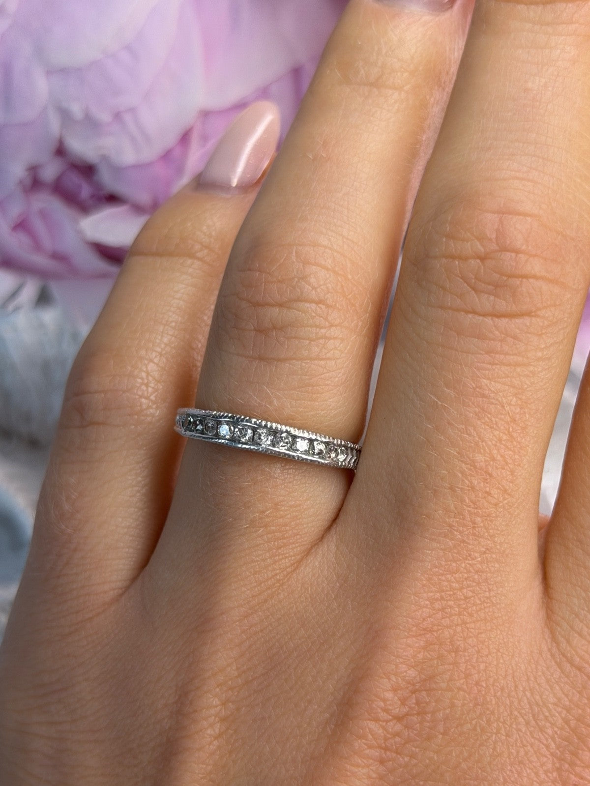 10K White Gold Diamond 0.30 ct Ring Size 7
