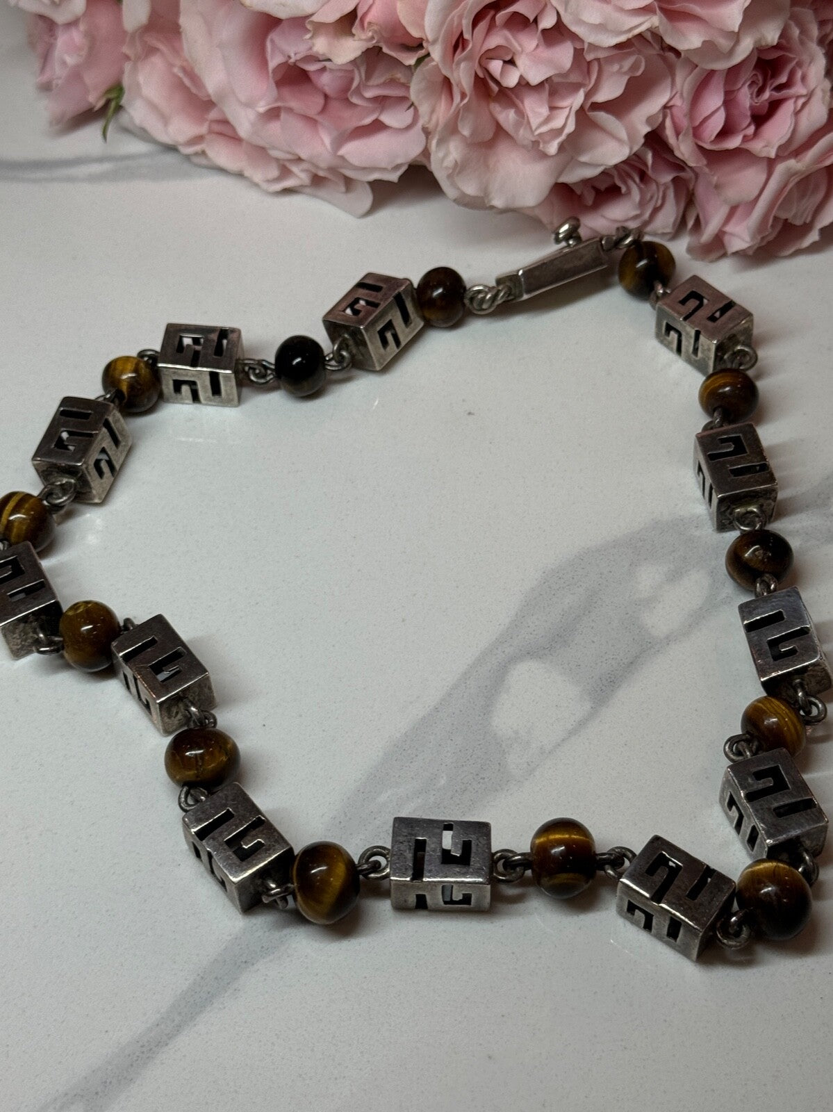 925 Sterling Silver Amber Necklace Length 20 Inch