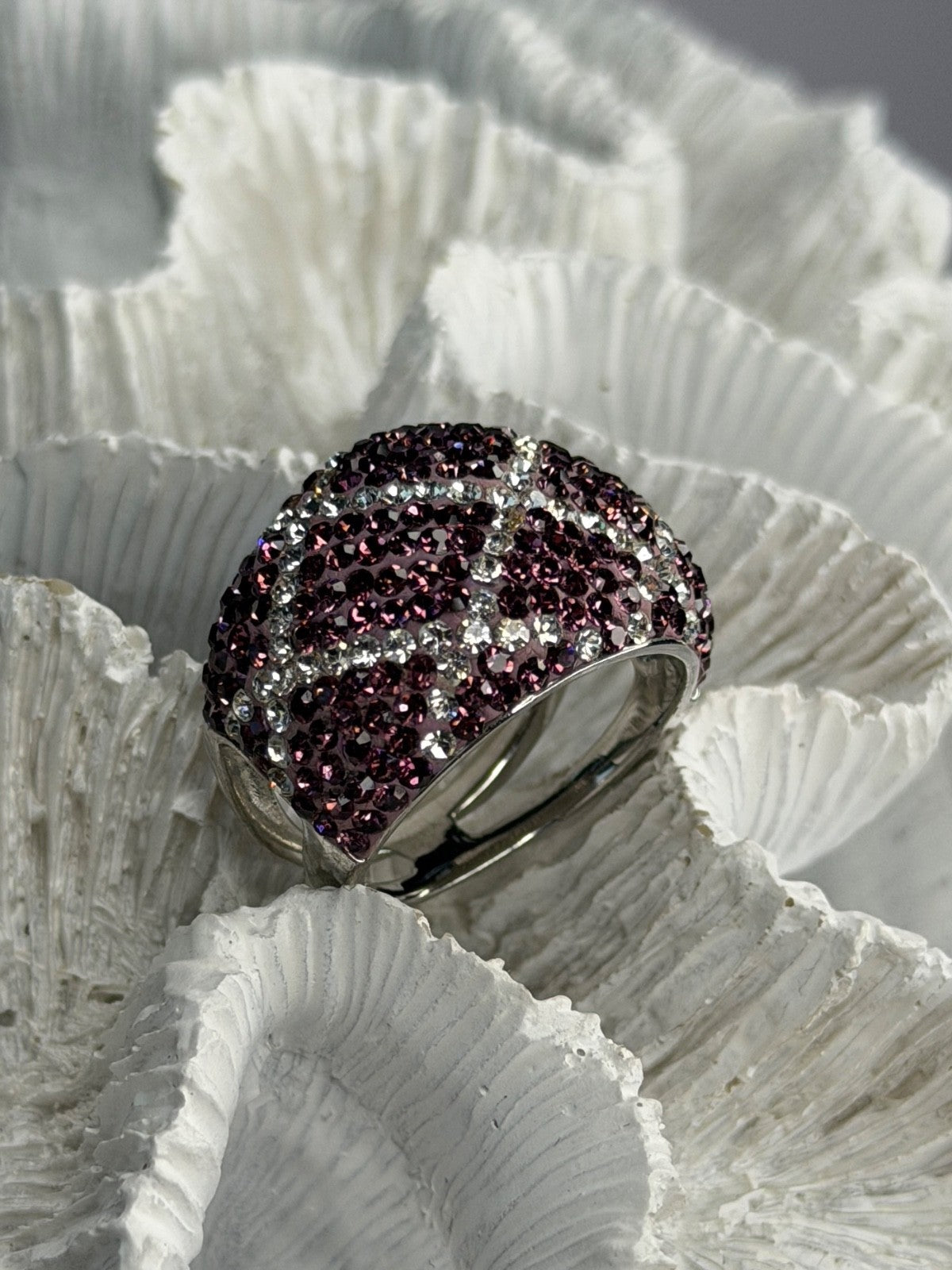 Beautiful Design 925 Sterling Silver Cz Ring Size 8