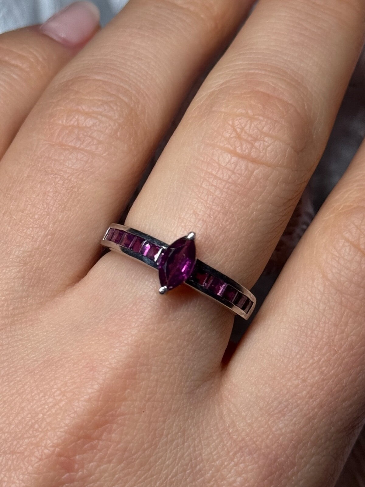 925 Sterling Silver Spinel Ring Size 7.5