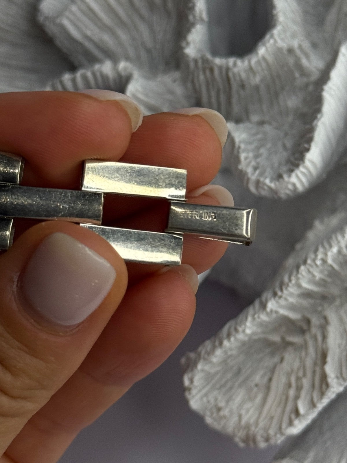 Beautiful Vintage 925 Sterling Silver Bracelet Length 7