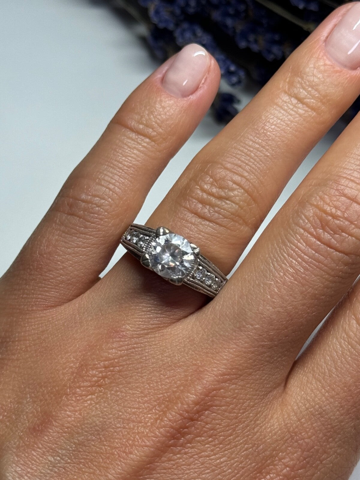 925 Sterling Silver CZ Ring Size 6