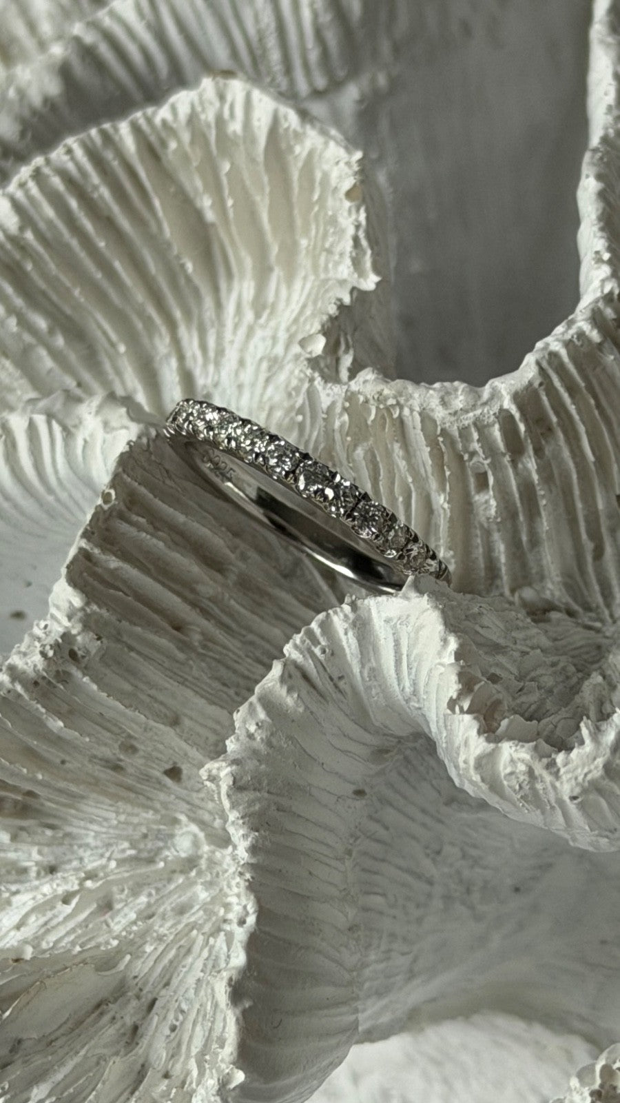 925 Sterling Silver Cz Ring Size 6