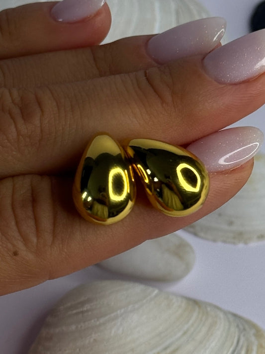 925 Sterling Silver Gold Plated Drop Earrings Length 0.7 Inch