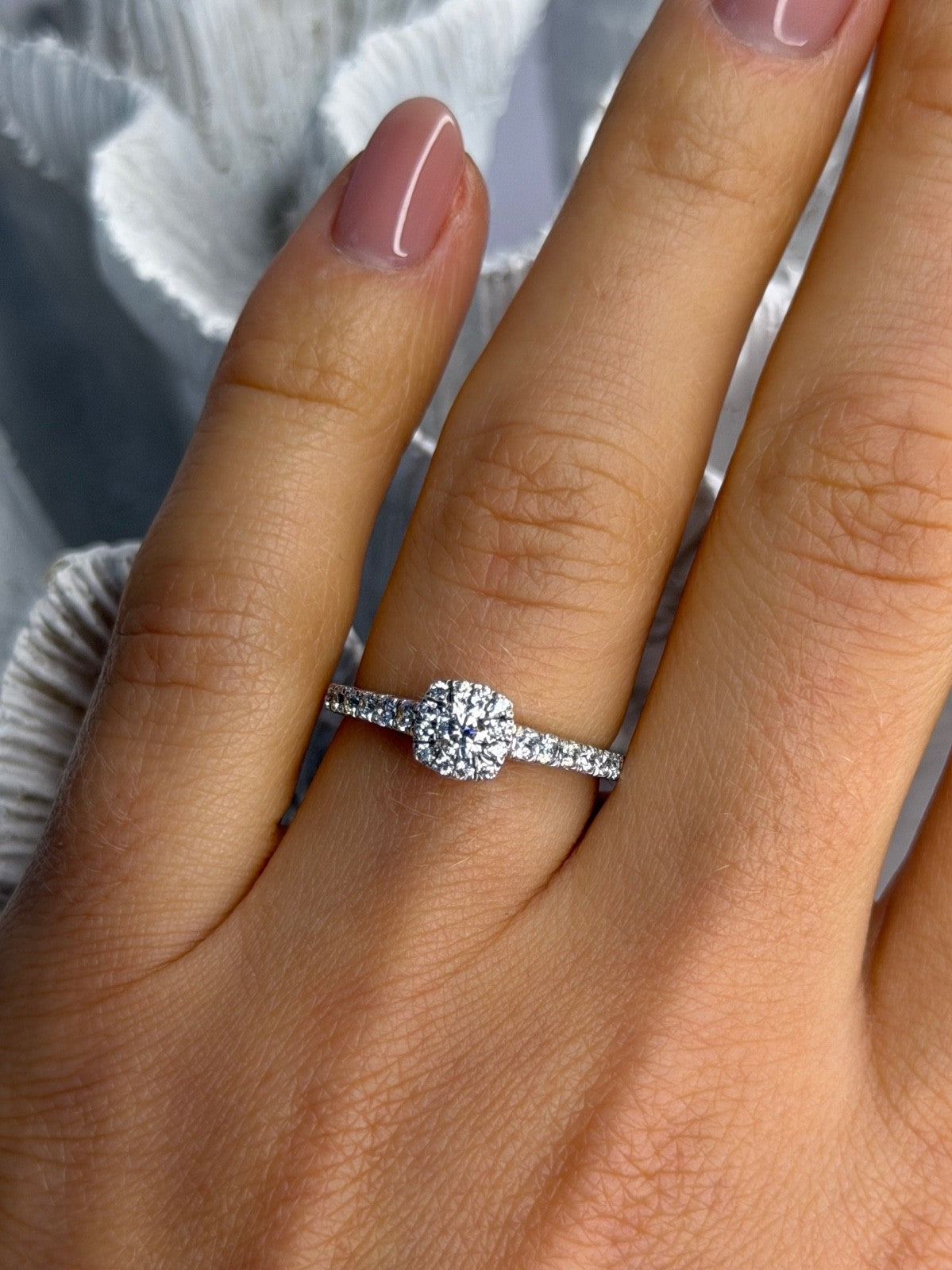 GOC 925 Sterling Silver Cz 0.62 ct Ring Size 7