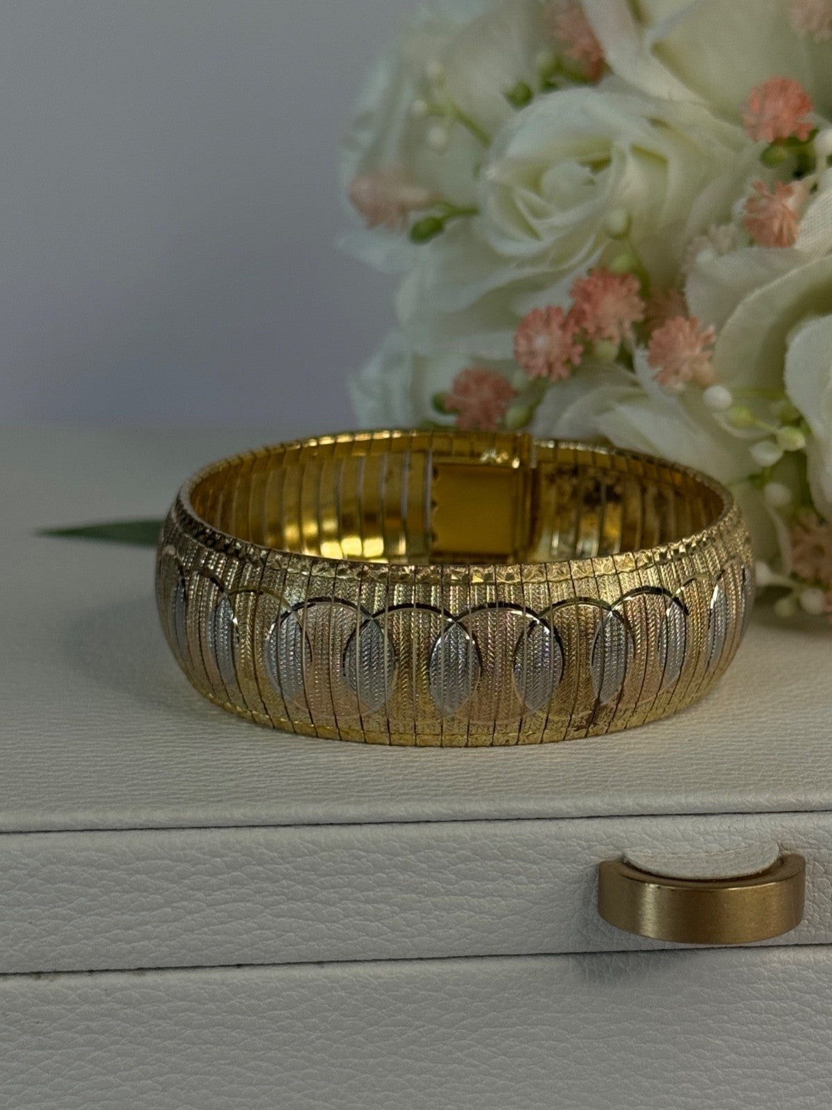 Italy Milor 925 Sterling Silver Gold Plated Bracelet Length 7.5 Inch
