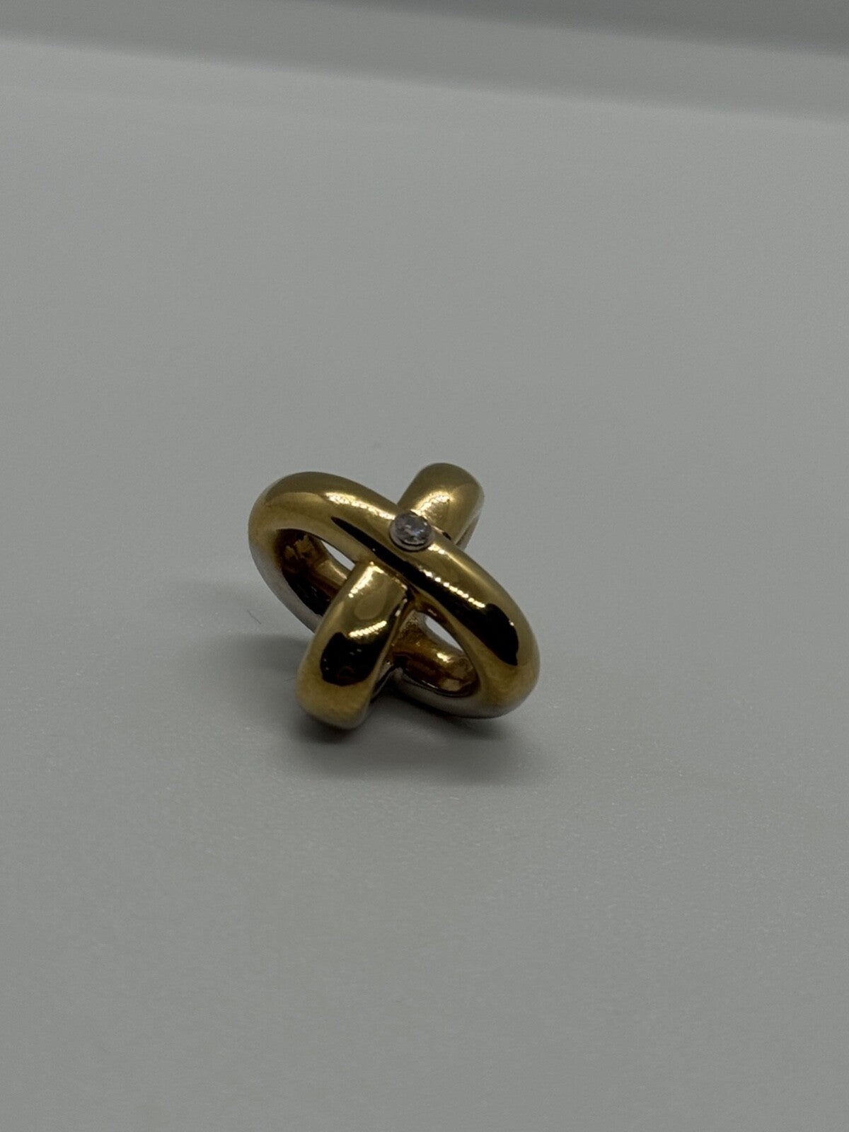 14K Yellow AND White Gold Pendant Lenght 17.3 mm