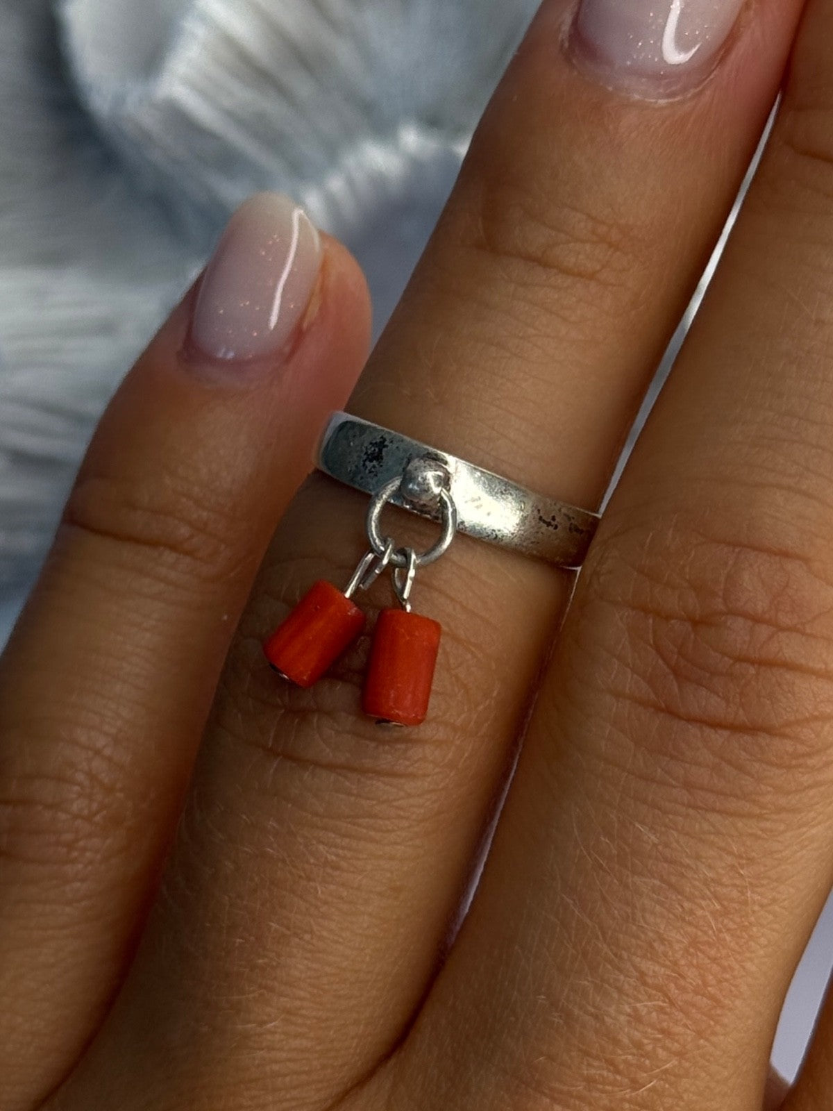 Vintage 925 Sterling Silver Red Agate Ring Sizable Maximum 6