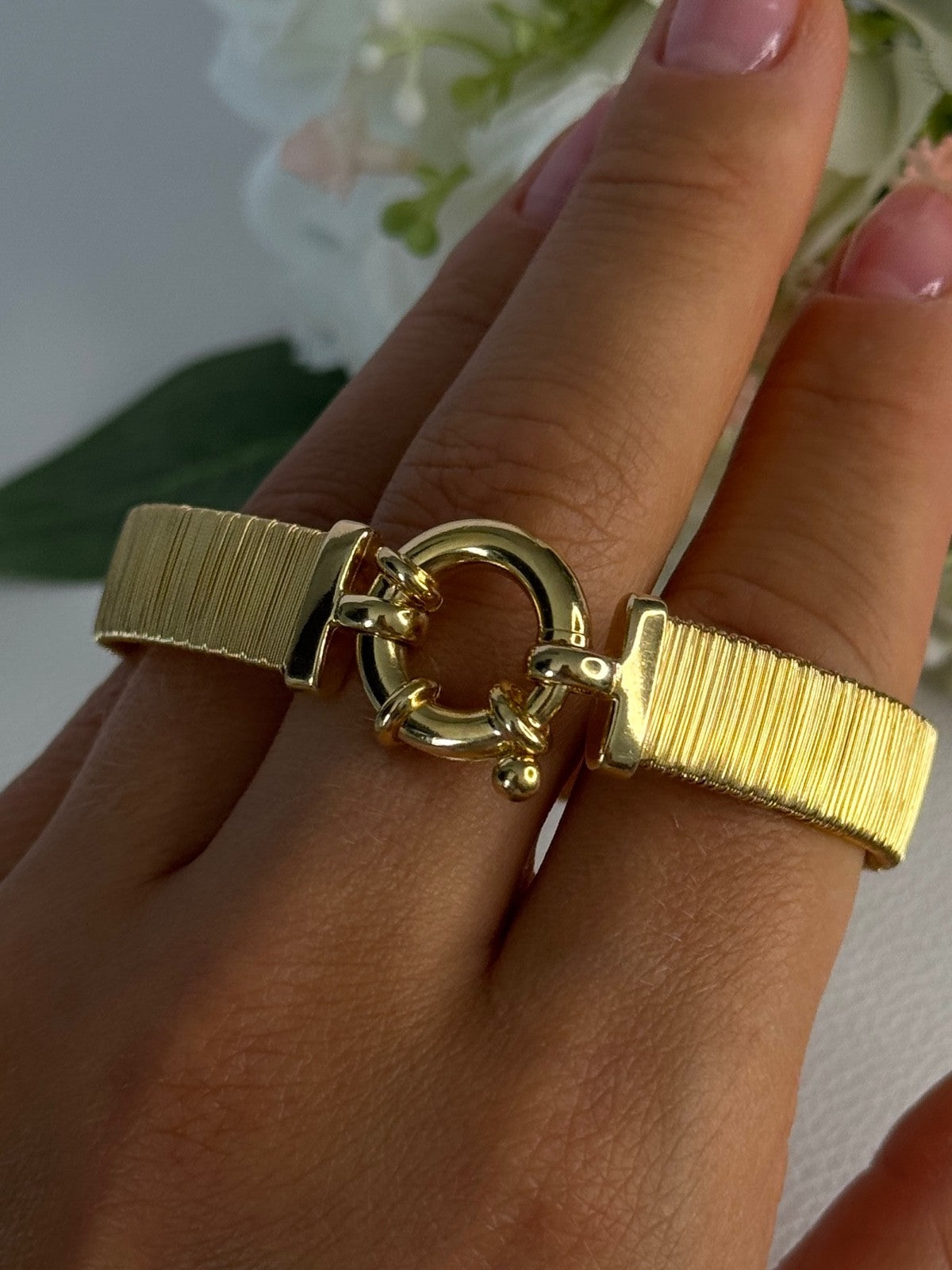 Elegant 925 Sterling Silver V Italy Gold Plated Bracelet Length 7 Inch