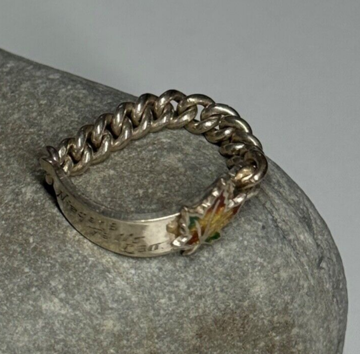 925 Sterling Silver Niagara Falls Canada Ring Size 5