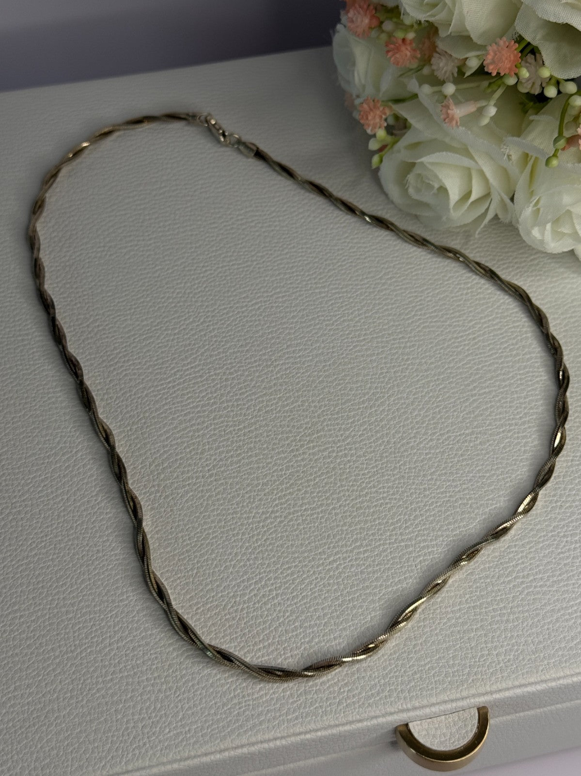 925 Sterling Silver Italy Fas Necklace Length 18 Inch