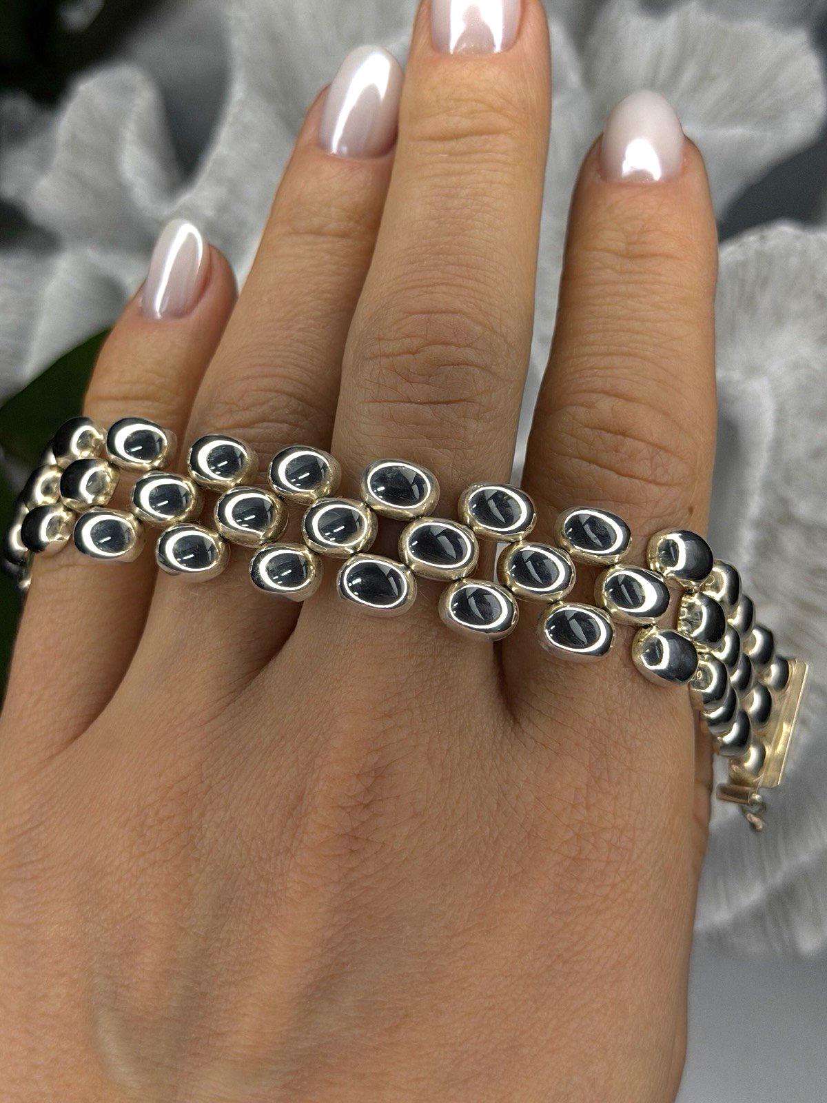 Italy Milor Elegant Design 925 Sterling Silver Bracelet Size 7.5