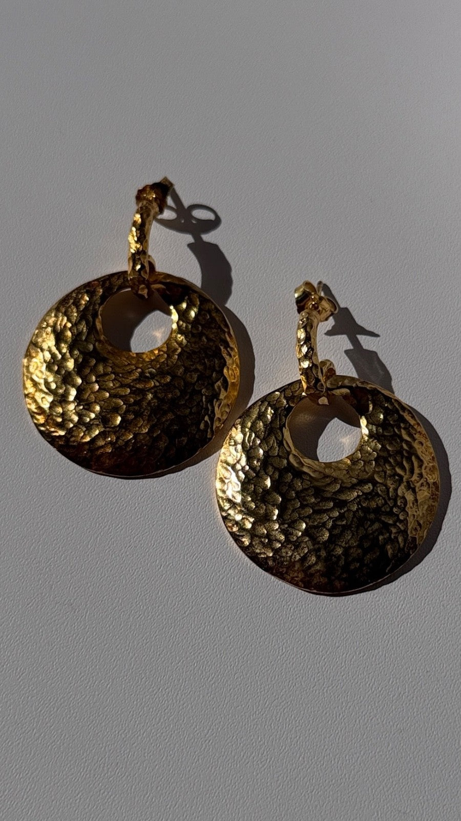 Italy 925 Sterling Silver Gold Plated Earrings Length 1.50 Inch
