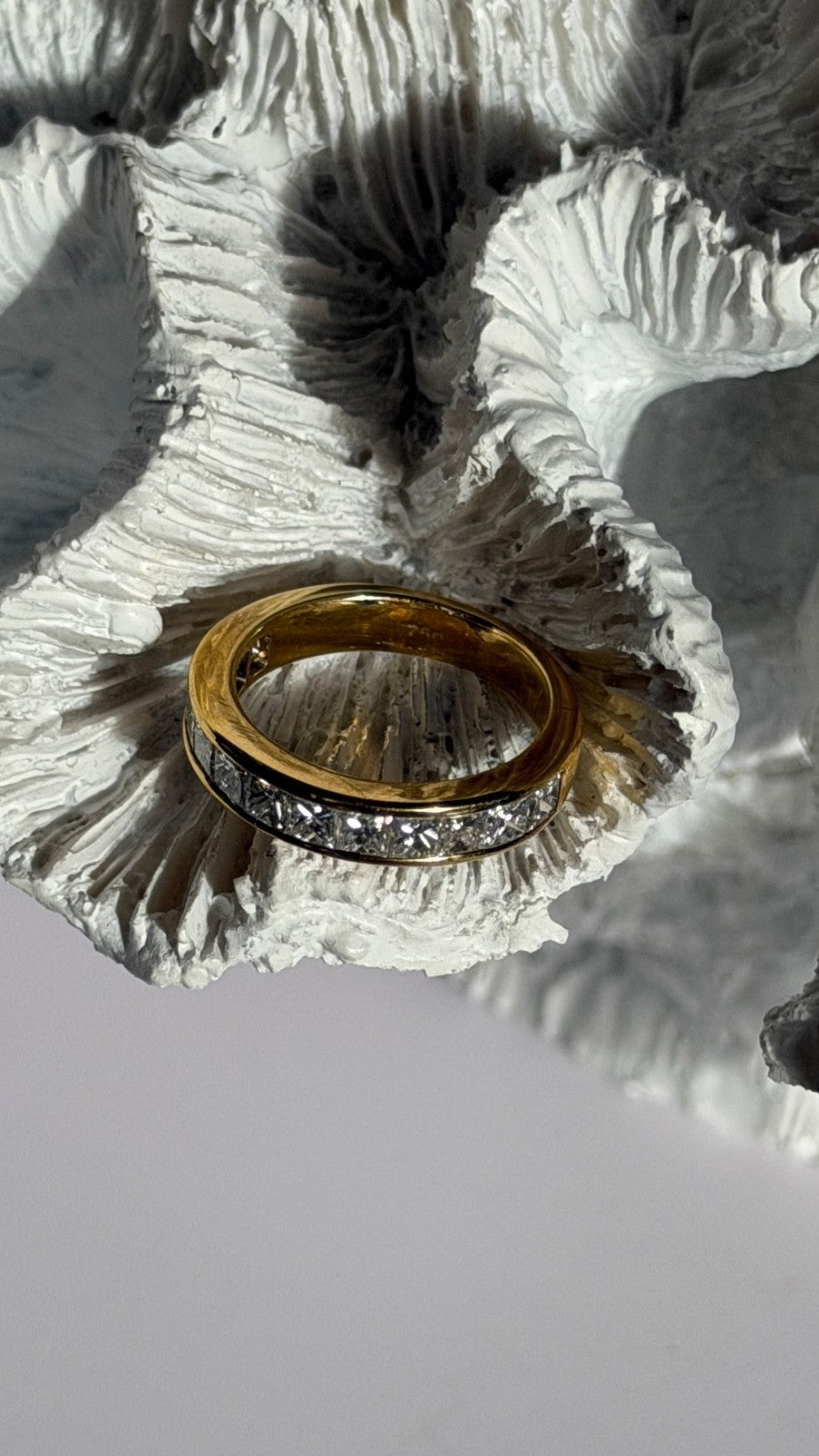 18K 750 Yellow Gold Diamond 1.09 ct Ring Size 5.5