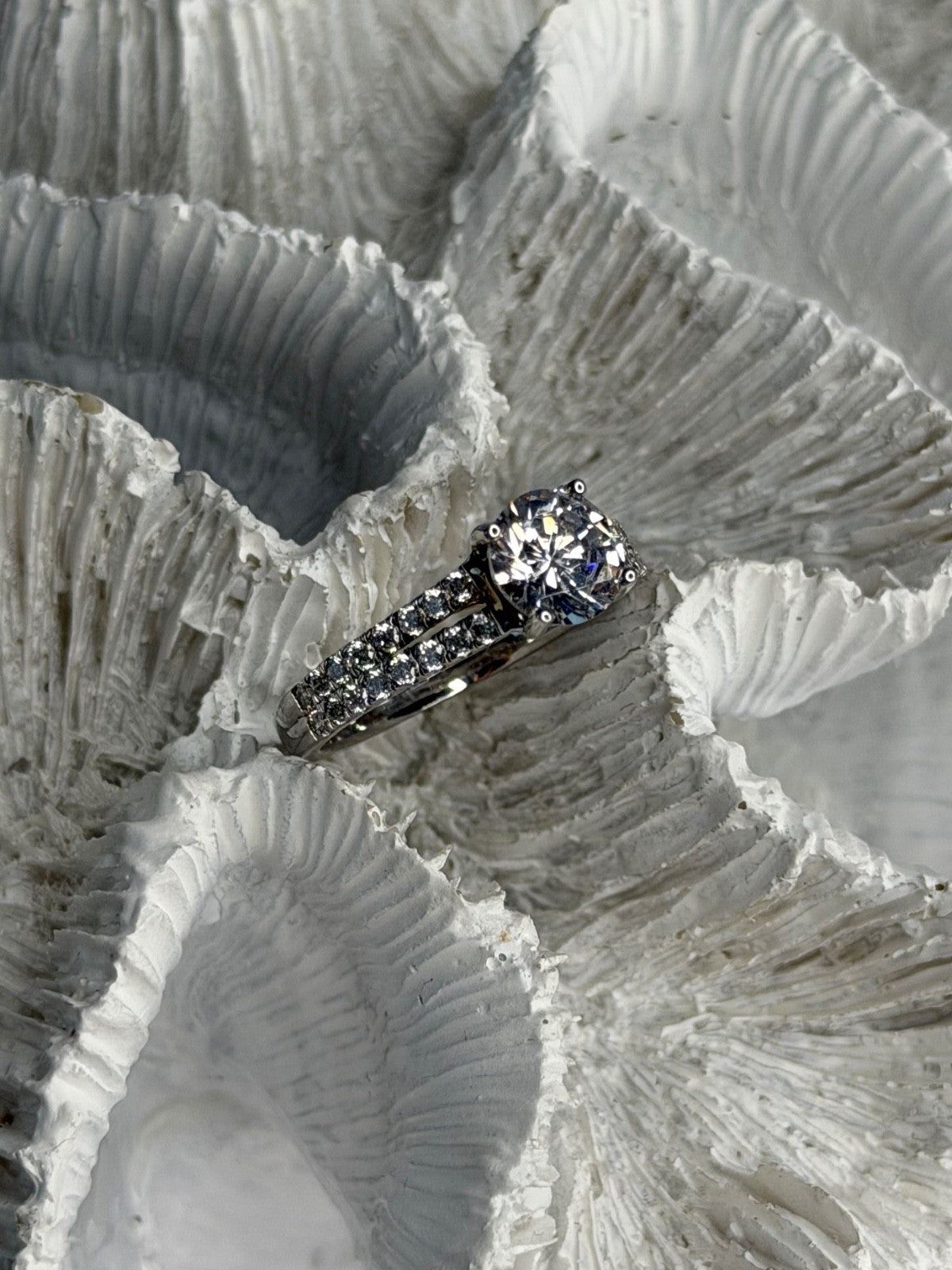 GOC 925 Sterling Silver Cz 1.42 ct Ring Size 7