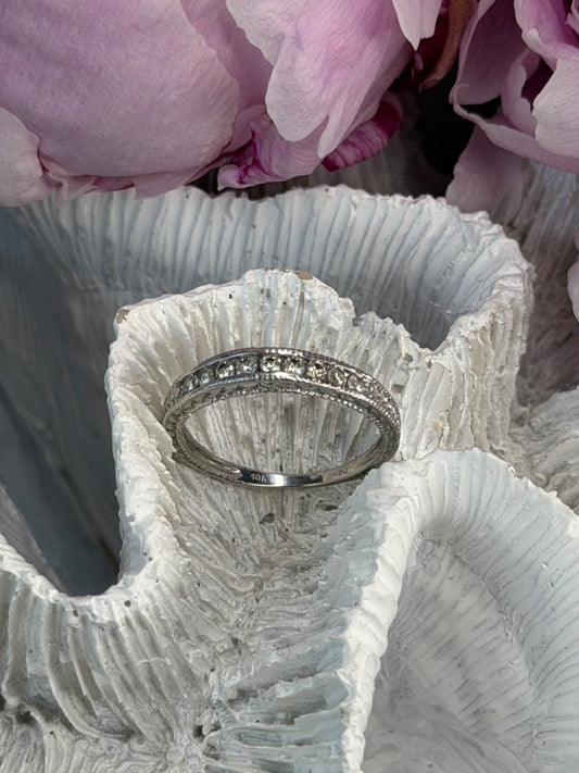 10K White Gold Diamond 0.30 ct Ring Size 7