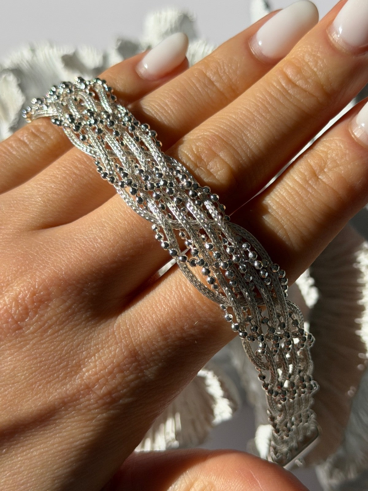 Elegant Italy 925 Sterling Silver Bracelet Size 8