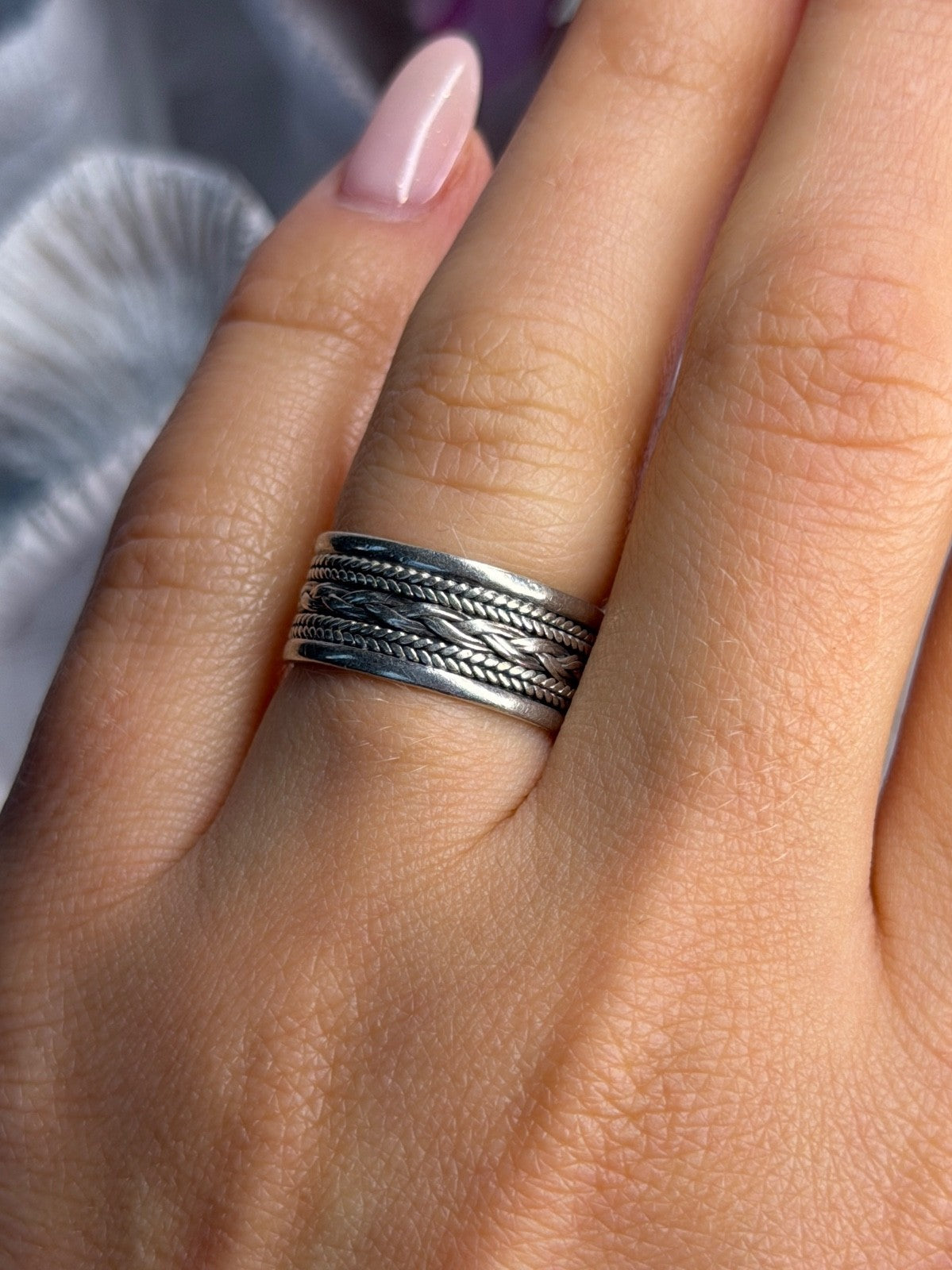 925 Sterling Silver Band Ring Size 6.5