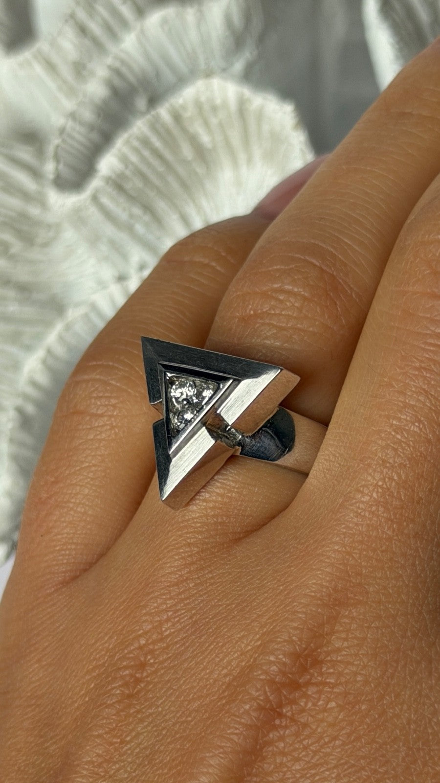 18K White Gold Diamond 0.30 carats Ring Size 7.5