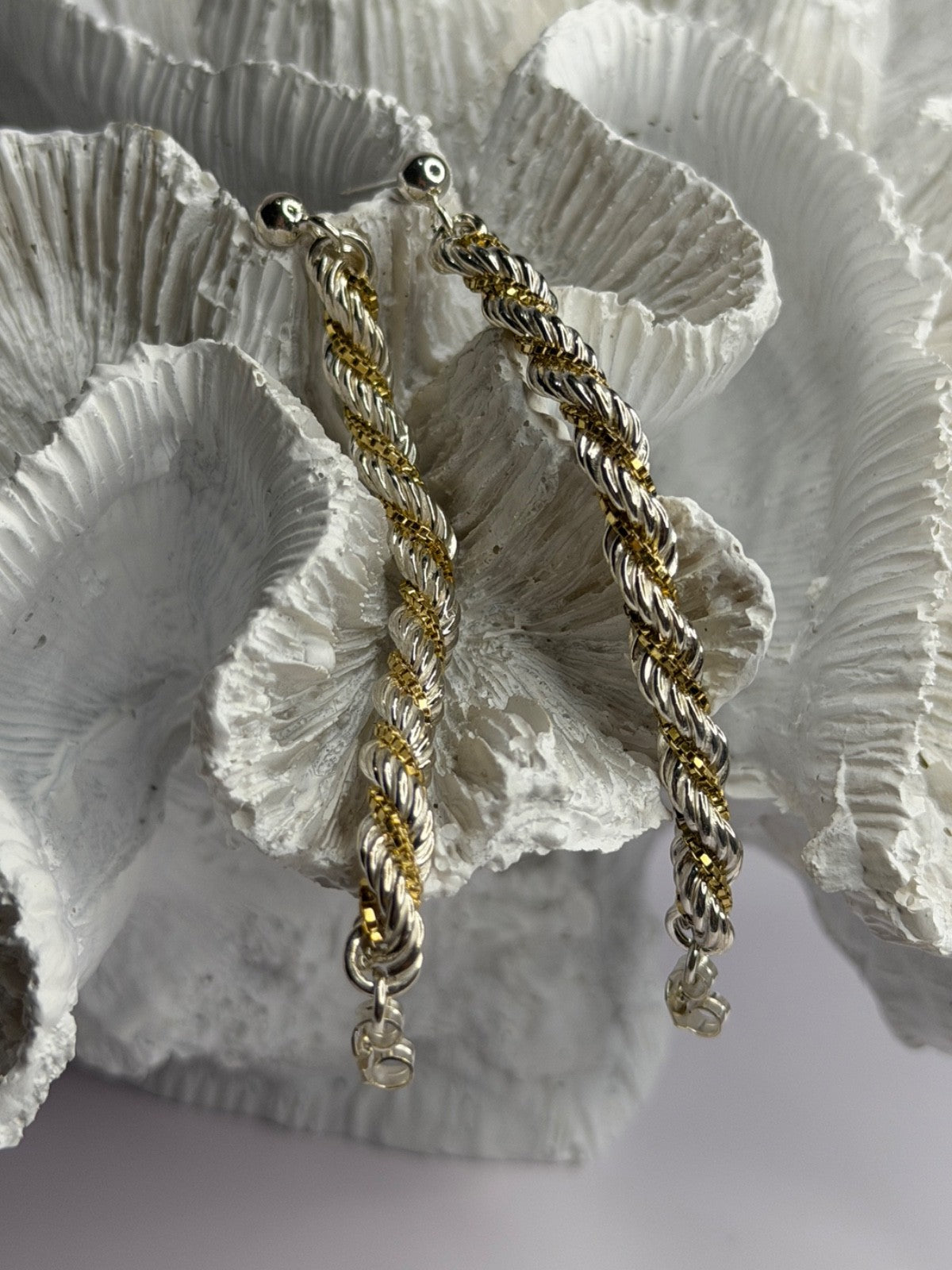 Italy Milor 925 Sterling Silver & Gold Plated Earrings