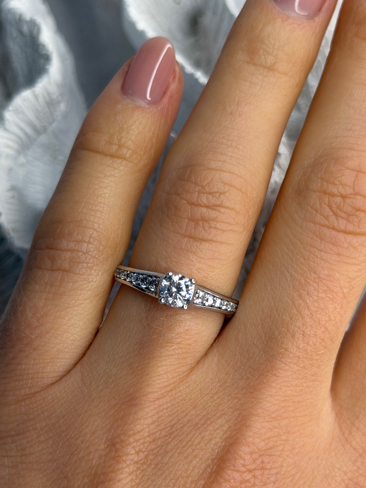 GOC 925 Sterling Silver Cz 1.32 ct Ring Size 7