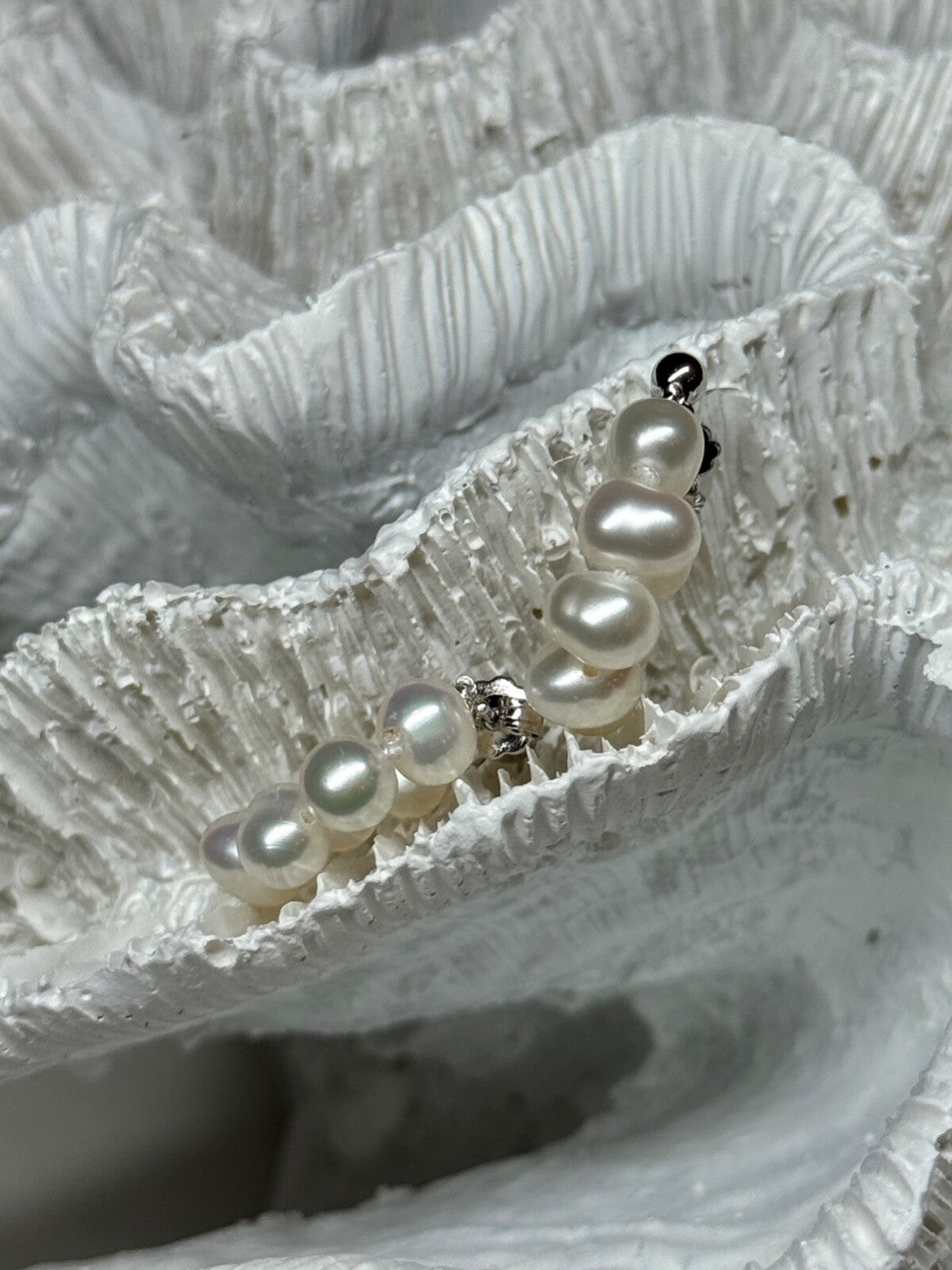925 Sterling Silver Fresh Water Pearl Earrings Length 0.8 Inch