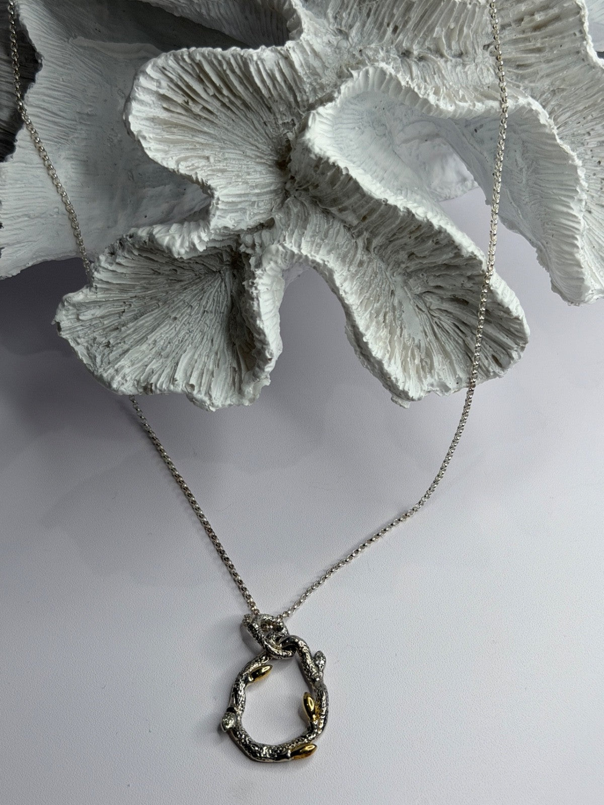 Dweck Diamonds 925 Sterling Silver & Gold Plated Diamonds Necklace