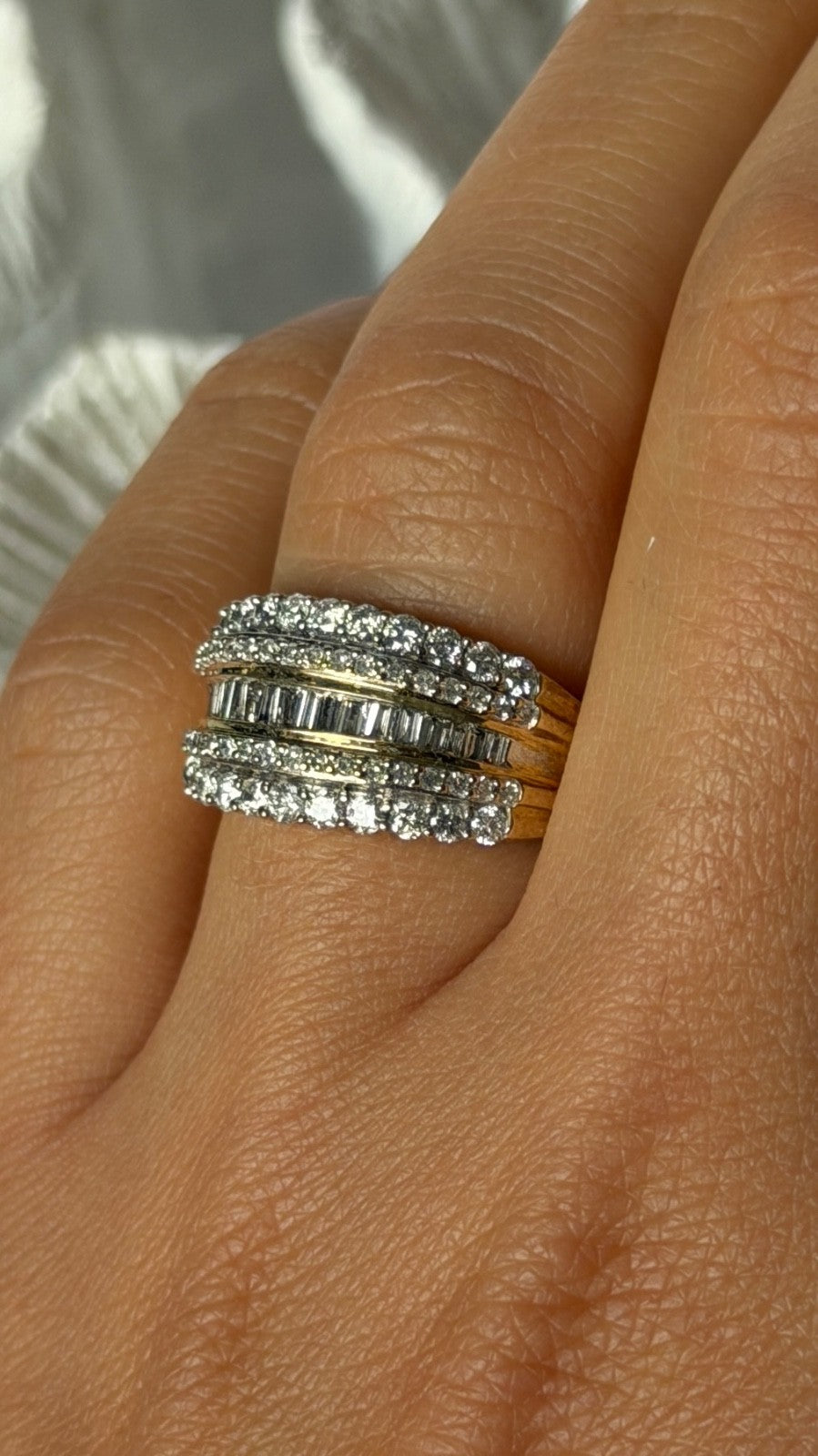 10K Yellow Gold Diamonds 1 carat Ring Size 7
