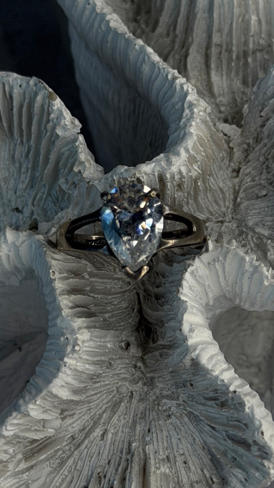 925 Sterling Silver Cz Ring Size 7