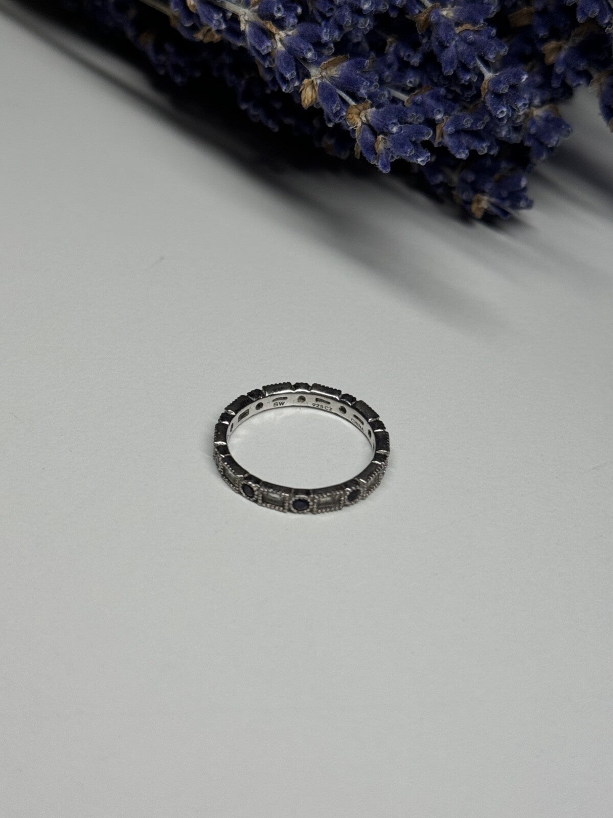 925 Sterling Silver CZ Ring Size 6.5