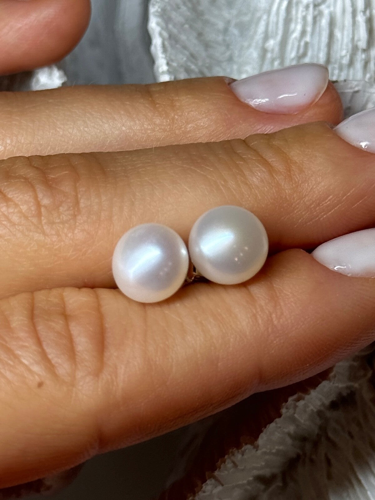 925 Sterling Silver Fresh Water Pearl Earrings Length 0.35 Inch