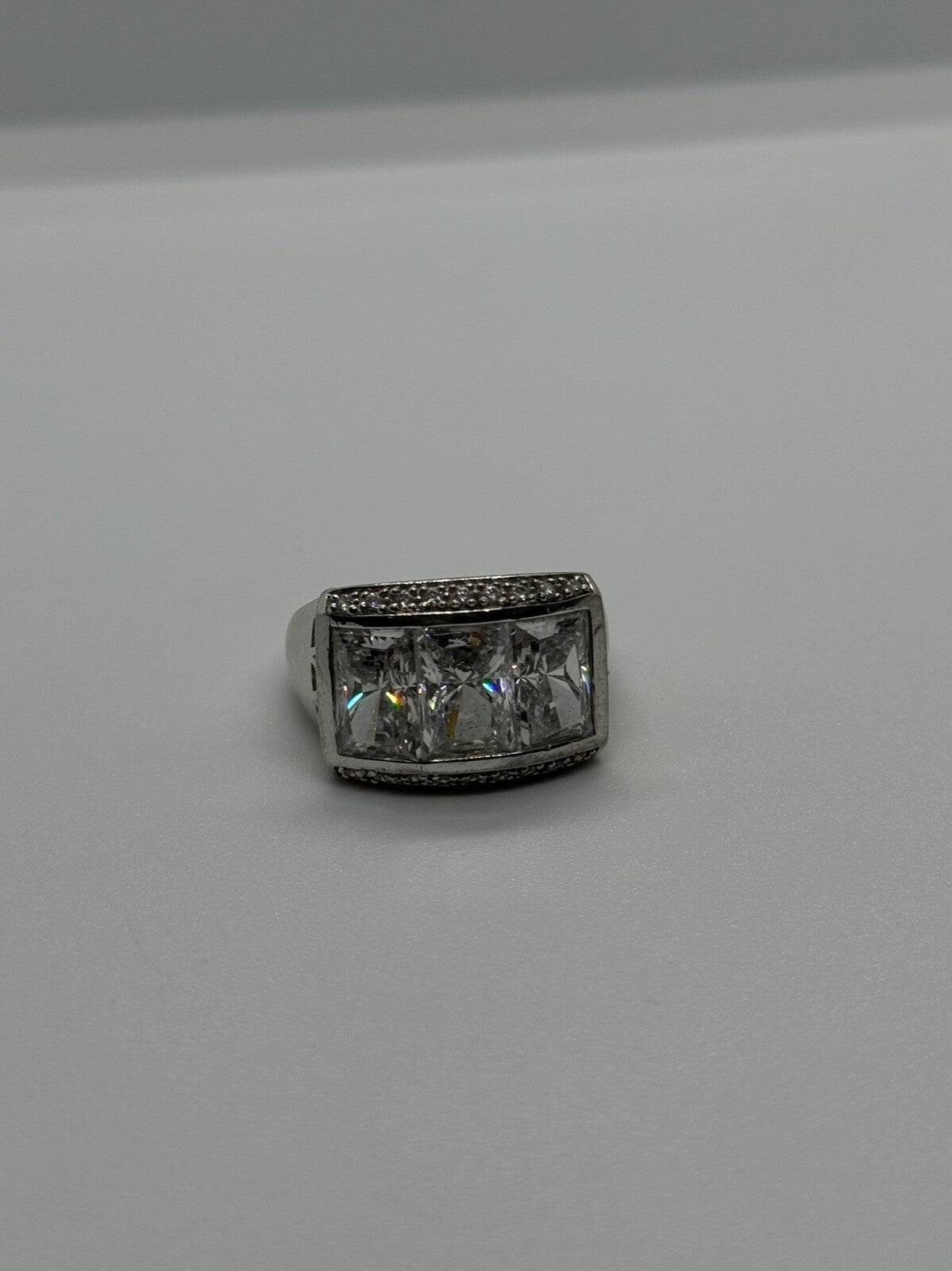 925 Sterling Silver CZ Ring Size 7