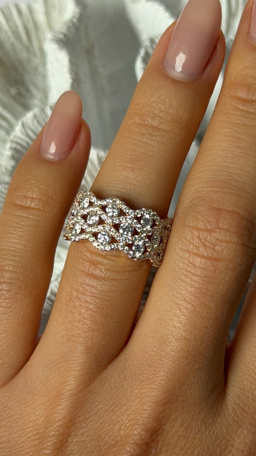 Cordova 750 18K Rose Gold Diamond 1.84 carats Ring Size 6.5