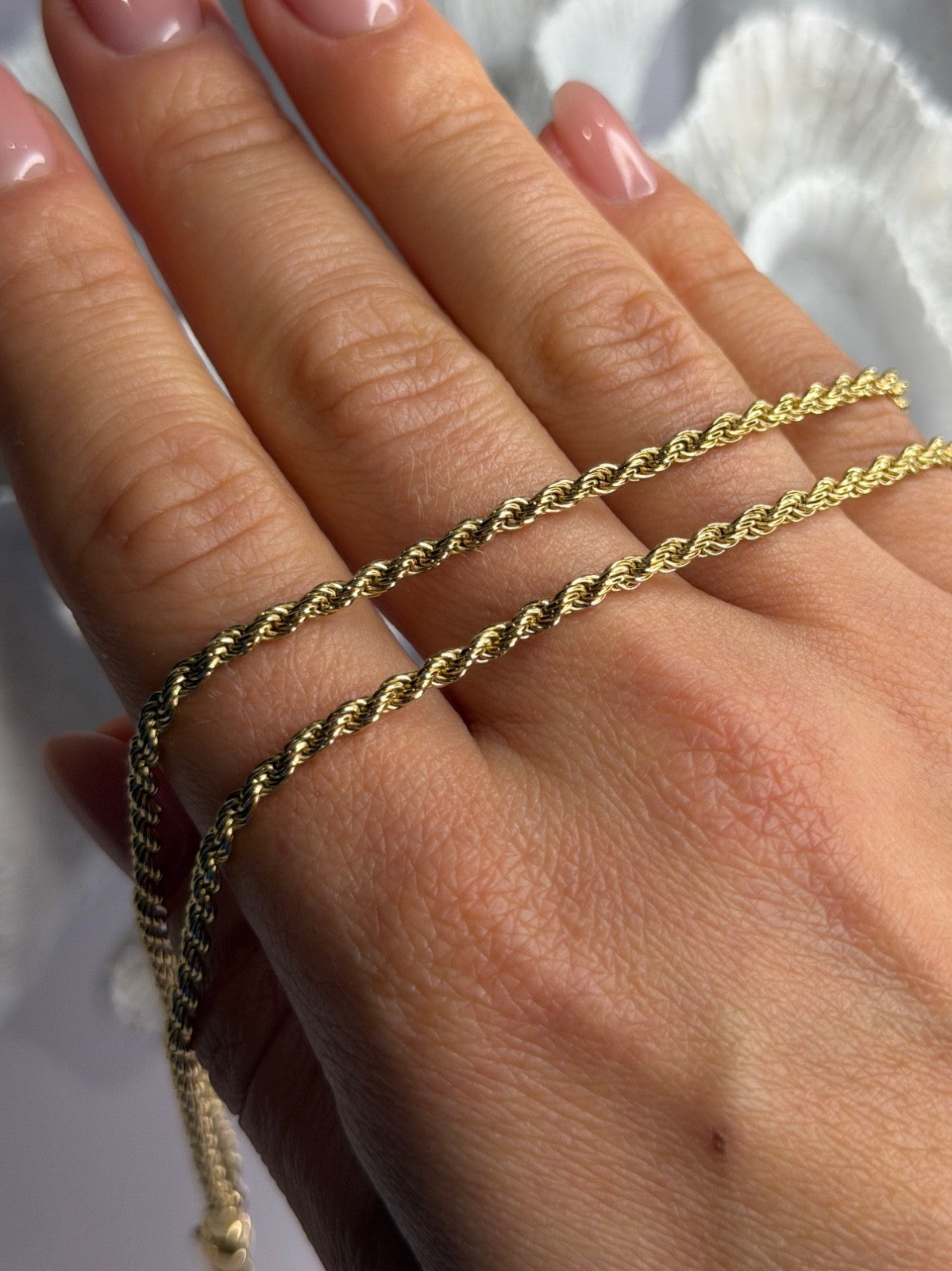 Italy 925 Sterling Silver Gold Plated Chain